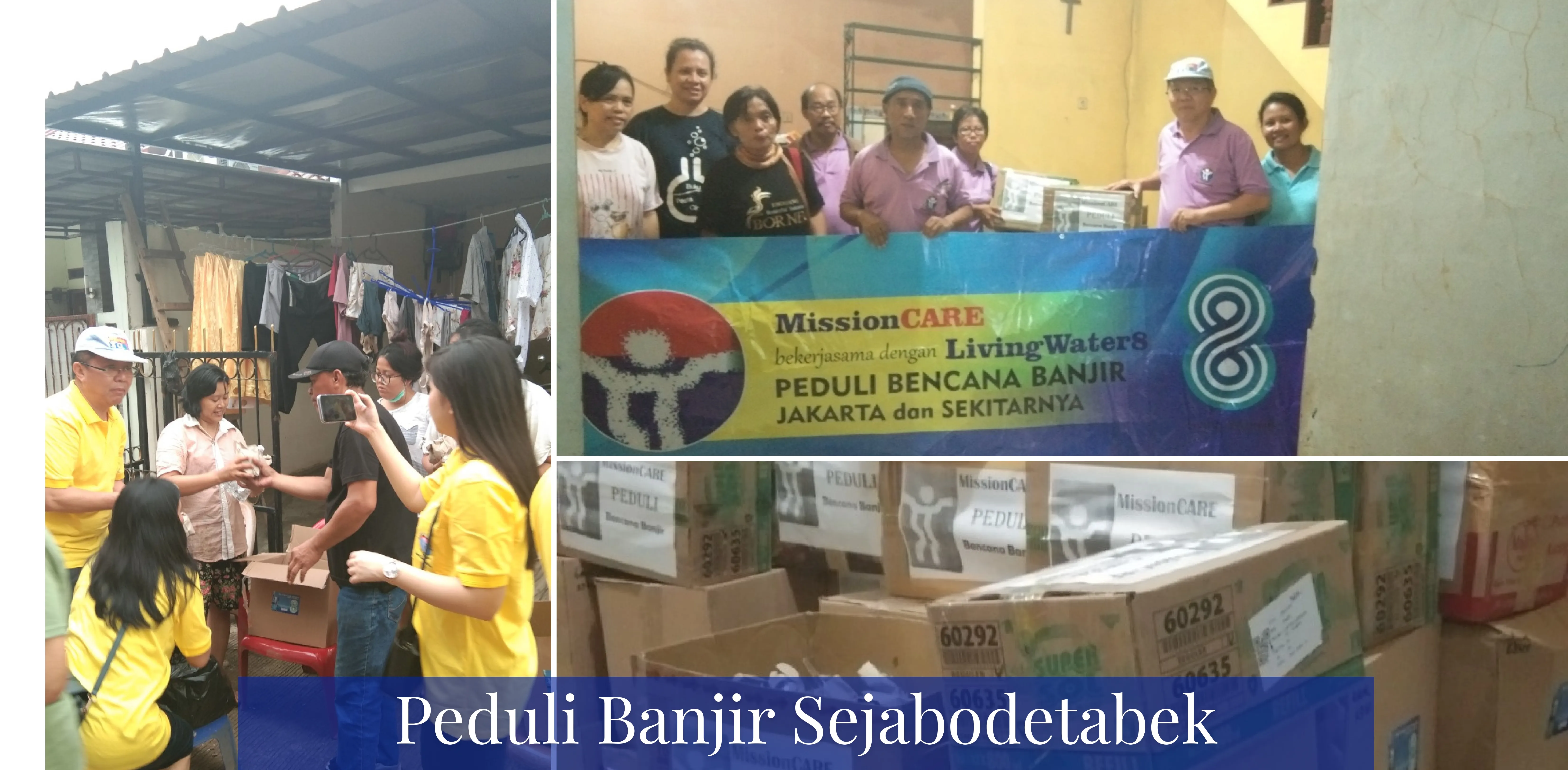 Penyaluran sembako untuk korban banjir Jabodetabek oleh MissionCARE