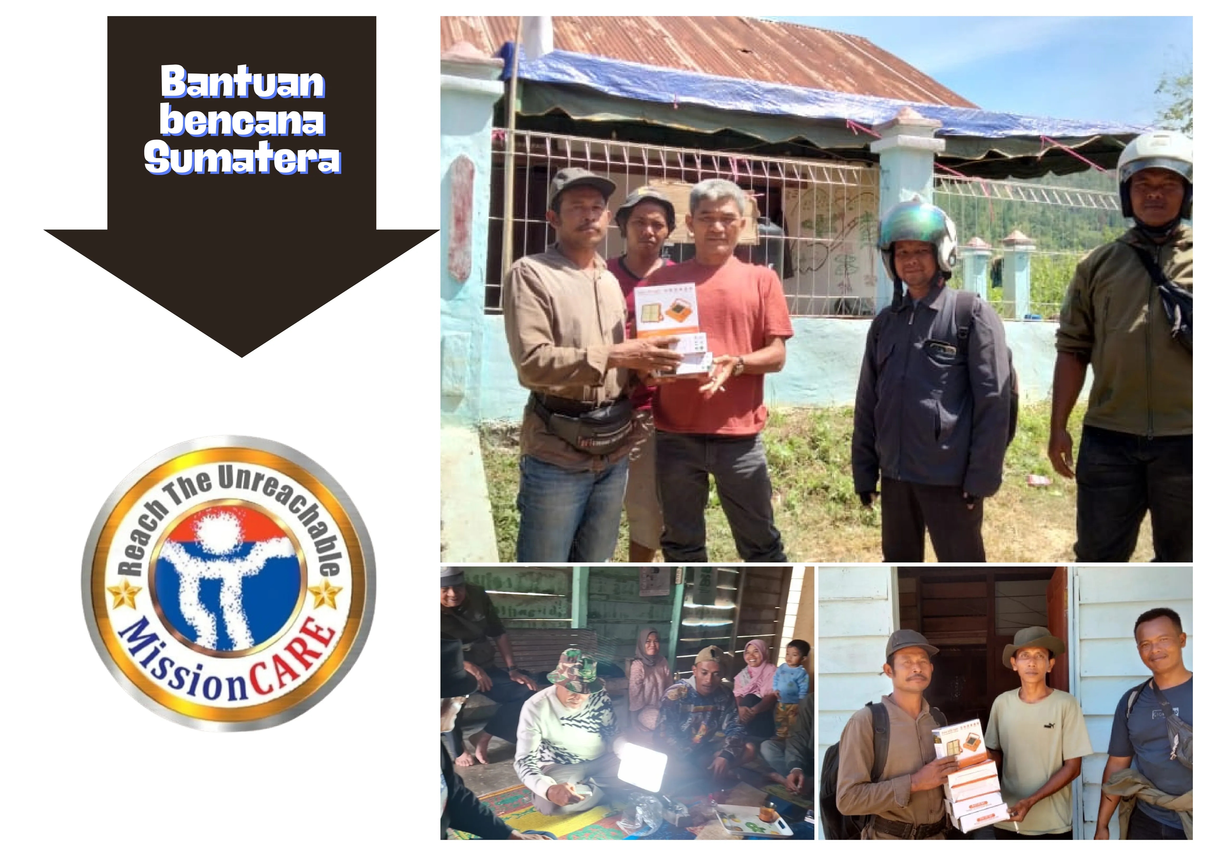 Penyaluran bantuan MissionCARE untuk korban bencana di Sumatera